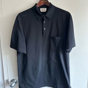 Hermes Black Cotton Polo Shirt